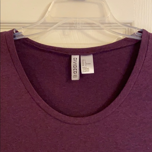 H&M Dark Purple Scoop Neck Tee - Picture 2 of 5